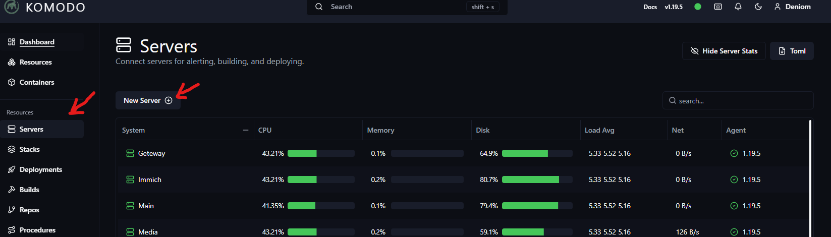 Добавление серверов в komodo.png